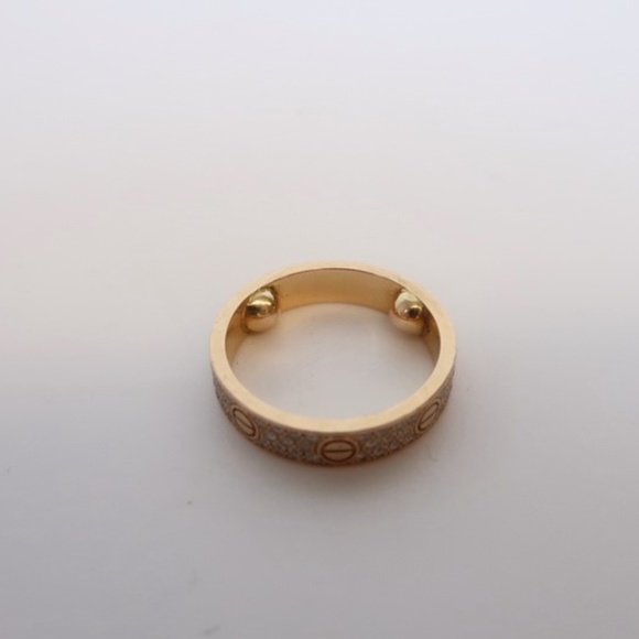 Cartier Love Wedding Band Diamond-Paved 18k Rose - Picture 2 of 5